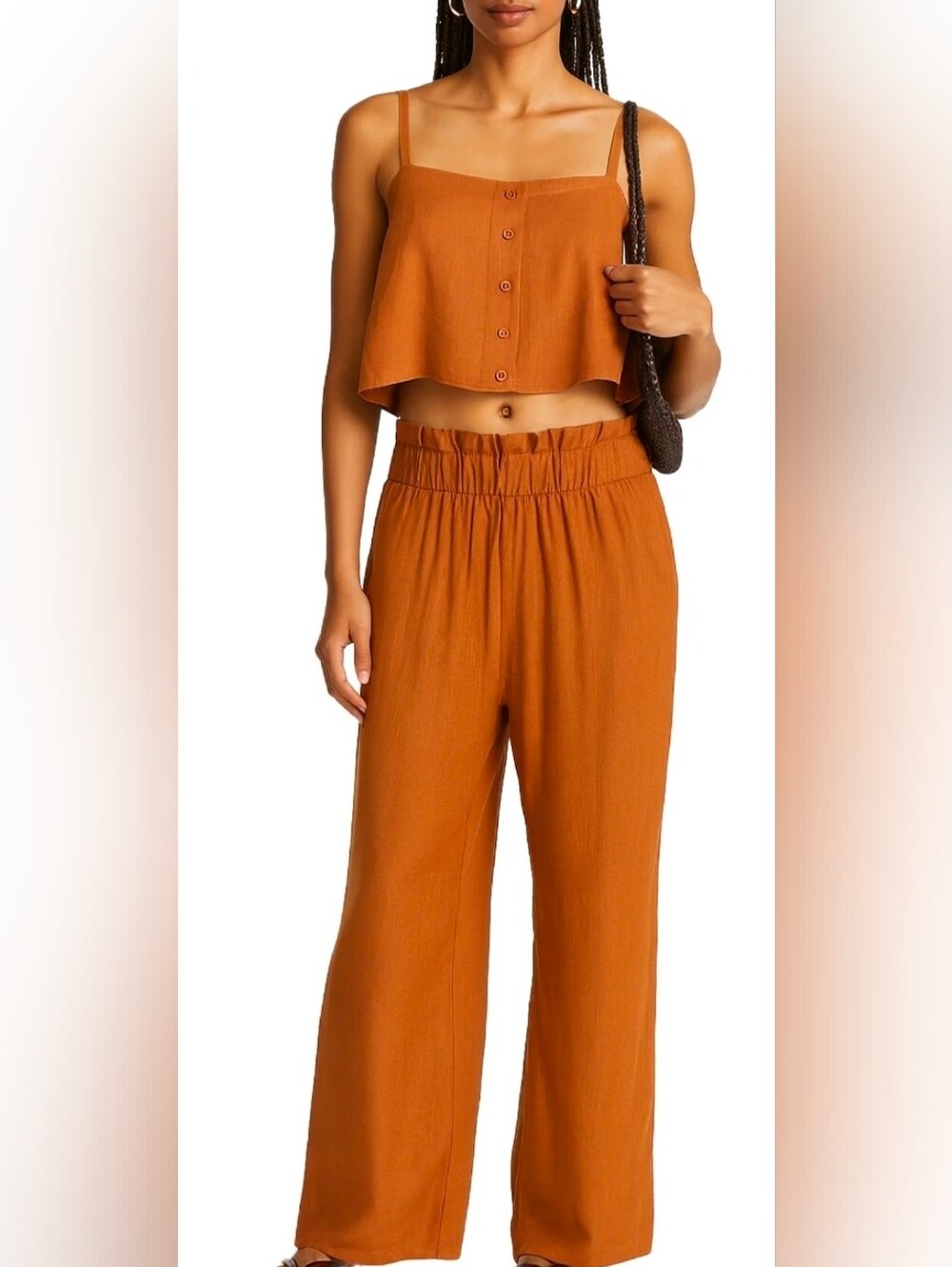 WeWoreWhat Wide-Leg Linen Pull On Pants - Picture 2 of 4
